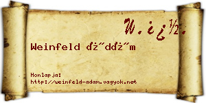 Weinfeld Ádám névjegykártya